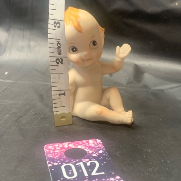 Angel Baby Kewpie doll Sitting waving with Orange Hair - Picture 5 of 6